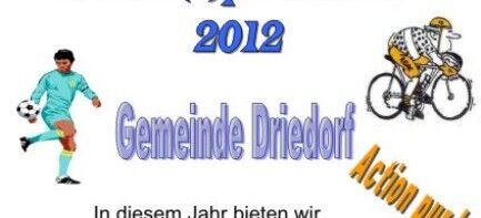Plakat Ferienpassaktion 2012 Gemeinde Driedorf, oberer Teil