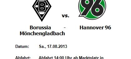 Plakat Bundesligaspiel Gladbach gegen Hannover