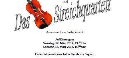 Plakat Theateraufführung im Bürgerhaus Driedorf im März 2012
